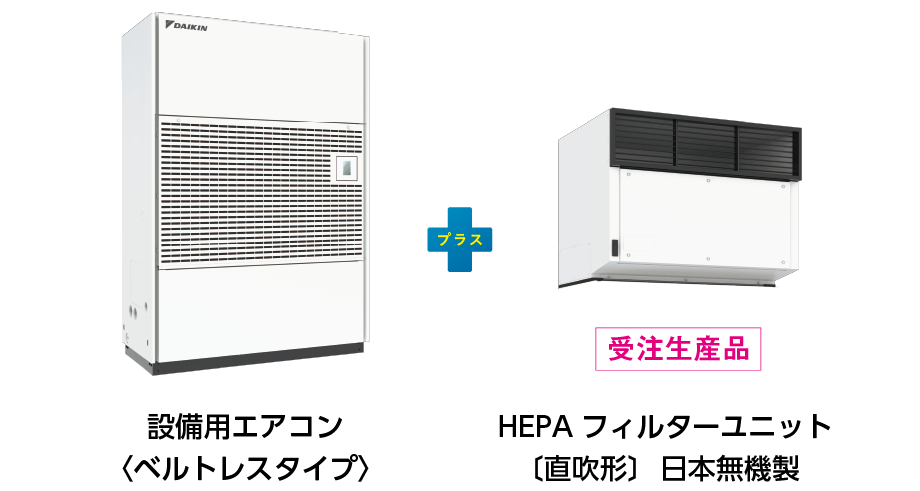 設備用エアコン ベルトレスタイプ　省工事形クリーンルーム仕様